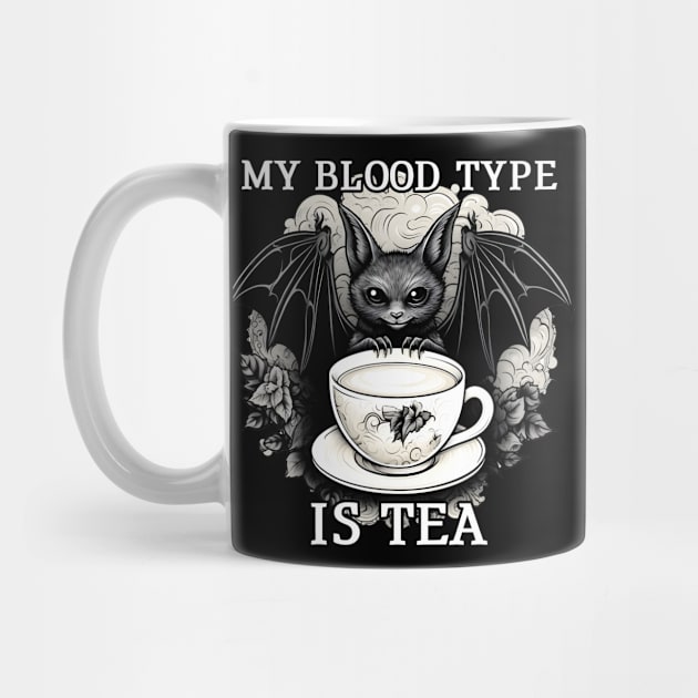 My Blood type is tea Bat by beangeerie